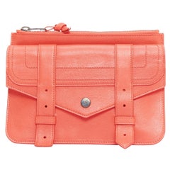 PROENZA SCHOULER PS1 busta portafoglio con cerniera rosso corallo