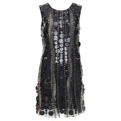 Collette Dinnigan Abito da sera nero con pailettes Jewell XS