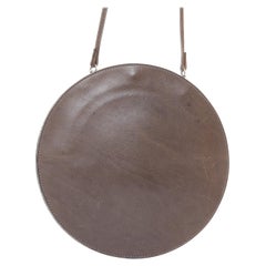 Maison MARGIELA Borsa a tracolla circolare vintage marrone kisslock
