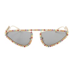 VERSACE 2019 Runway Signature Medusa rhinestone crystal sunglasses Rare