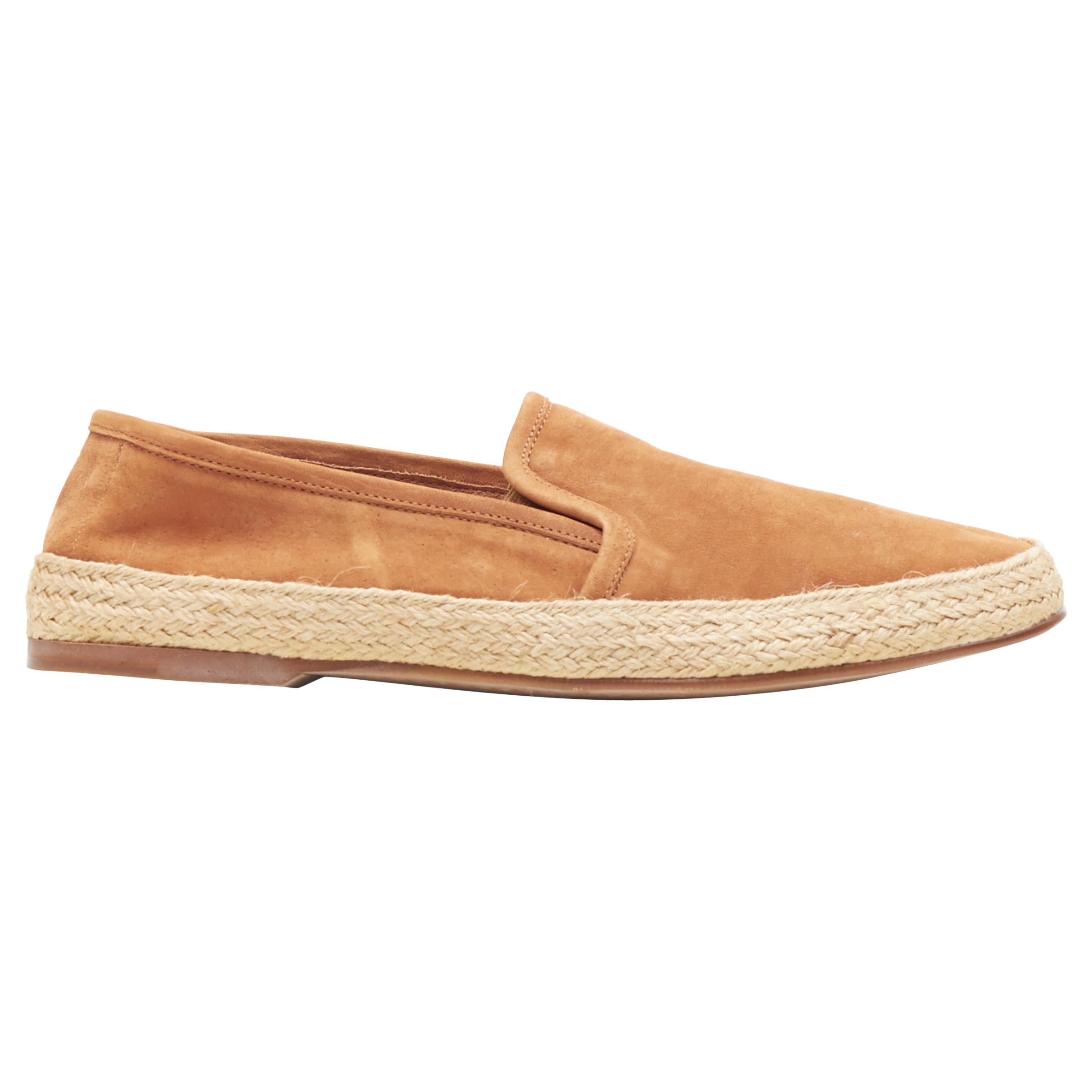 LA PORTEGNA Dani Yute brandy brown jute espadrille slip on shoes EU41