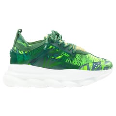 VERSACE Chain Reaction Jungle Print green chunky sole sneaker EU46 rare