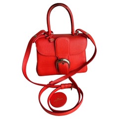 Delvaux Brilliant Mini Bright Red Calfskin Leather Crossbody Bag