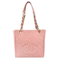 Chanel PST Petite Shopping Tote Pink Caviar Leather Gold Hardware, 2004-2005