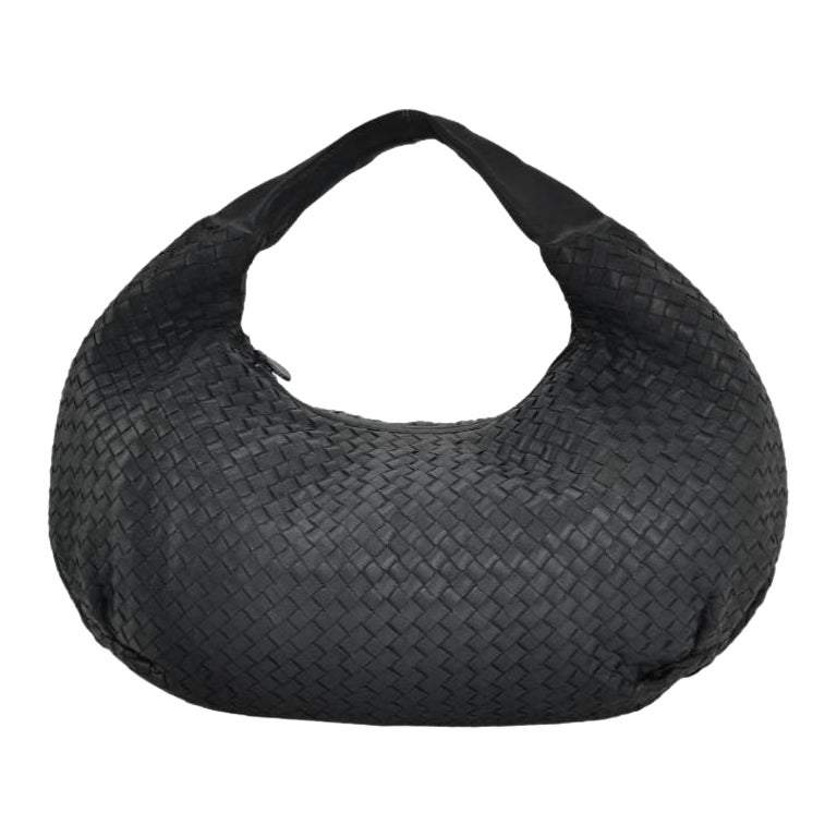 Bottega Veneta Vientre Hobo Intrecciato Piel Negro Grande 55cm en venta