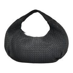 Bottega Veneta Belly Hobo Intrecciato Leather Black Large 55cm