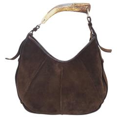 Yves Saint Laurent Mambossa-Tasche aus braunem Wildleder