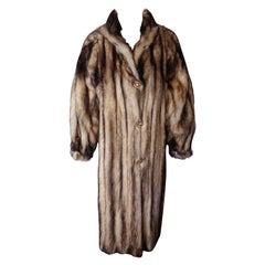 Rare Unused Vintage German sable fur coat reversible size 10