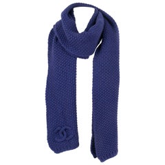Chanel Blue Cashmere Scarf