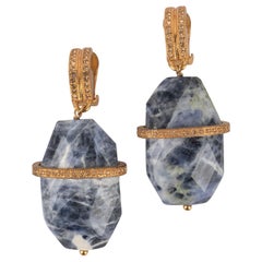 Pendientes de clip Dior con brillantes y piedras duras, 2009