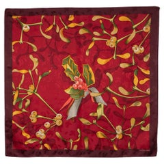 Hermès Silk Twill Foulard / Scarf 'Antique Snow Details', 2001