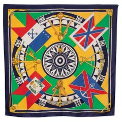 Foulard / sciarpa in twill di seta di Hermès con titolo 'sestanti', 1981