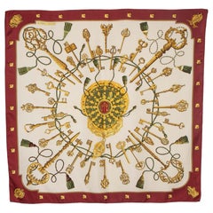 Écharpe en soie Hermès 'keys', 1965