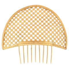 Theater Drama Openwork Golden Metal Hair Jewelry