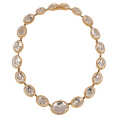 Dior-Halskette mit durchsichtigen Cabochons, 1961
