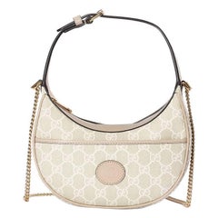 Borsa a Spalla Gucci Mezzaluna GG Supreme Beige