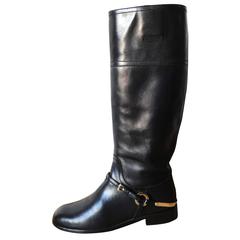 Christian Dior Black Leather Ridding Boots