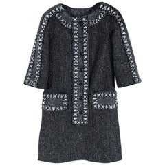 Chanel New Paris / Rom Tweed-Kleid