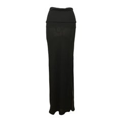 COSTUME NATIONAL Black Skirt Dress Long Maxi Viscose Sz 42