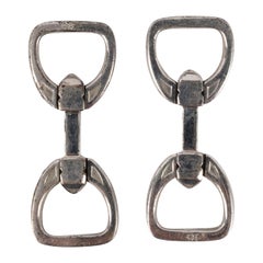 Hermès Stirrup Silver Cufflinks