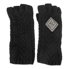 Chanel Black Mitten-Style Gloves