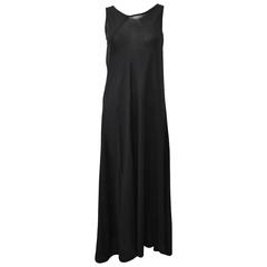Yohji Yamamoto Y’s Black Sleeveless Semi Sheer Oversize Dress 