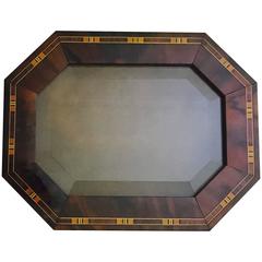 Men's Rare Bois Extreme Mahogany and Marquetry Inlay Octagonal Valet Box 11