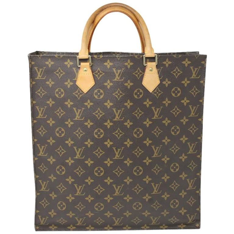 Louis Vuitton Monogram Sac Plat Handbag Tote at 1stDibs | lv monogram ...