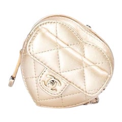 Borsa a Tracolla Chanel Heart Micro Timeless Oro