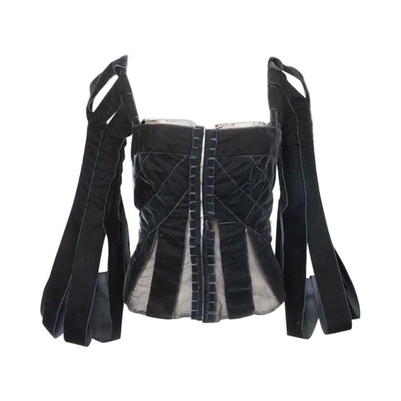 Yves Saint Laurent Tom Ford Velvet corset 2002 FW