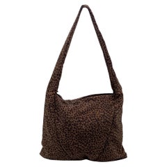 Bottega Veneta Animalier Leopard Fabric Tote Hobo Shoulder Bag