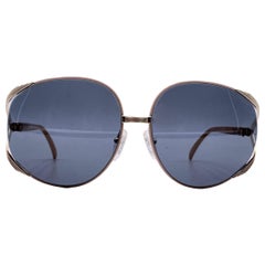 Christian Dior Vintage Gold Metal Pink Oversize Sunglasses Mod. 2250