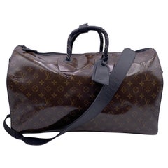 Louis Vuitton Monogram Glaze Keepall Bandouliere 50 Bag M43899 Black