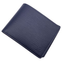 Louis Vuitton Navy Blue Epi Leather Multiple Bifold Wallet
