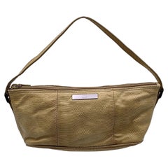 Gucci Beige Leather Pochette Boat Shoulder Bag Handbag