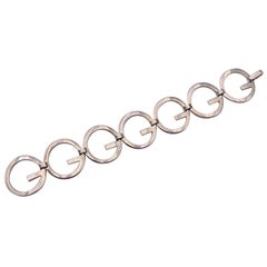 Gucci Vintage Sterling Silver 925 G Chain Link Bracelet