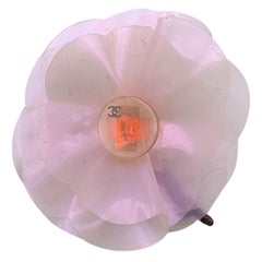 Vintage Chanel Iridescent Plastic Camelia Flower Camellia Pin Brooch