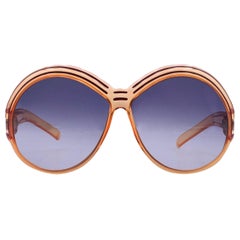 Christian Dior Vintage Orange Red Mod. 2040 Oversize Sunglasses 130 mm