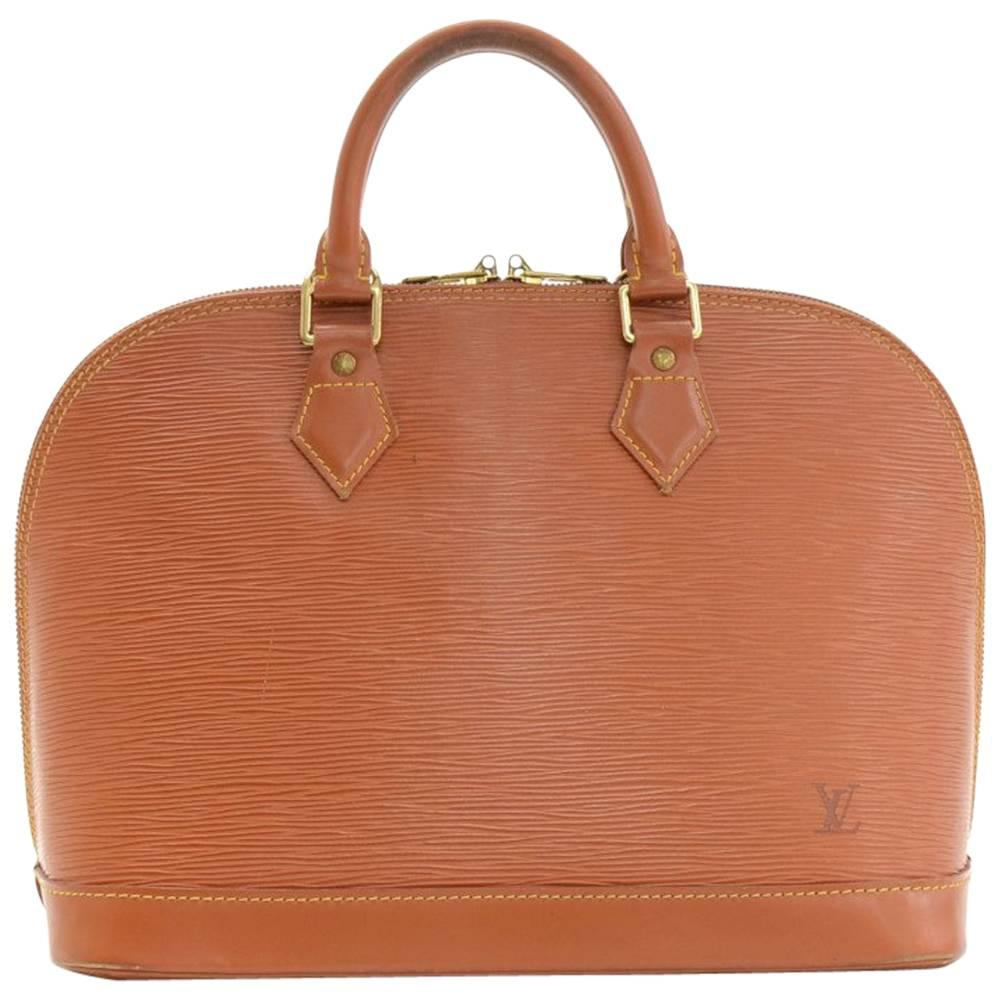 Louis Vuitton Alma Brown Kenyan Fawn Epi Leather Hand Bag