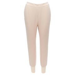 Stella McCartney rosa minimalista con elastico in vita e pantaloni jogger IT34 XXS