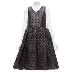 COMME DES GARCONS TRICOT 2014 black quilted nylon voluminous mou mou dress S