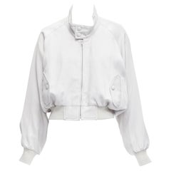 OLD CELINE Phoebe Philo 2018 Runway Cazadora de aviador de capullo gris FR38 M