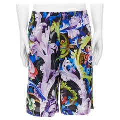 VERSACE 2021 Pasarela Baroccoflage floral barroco pantalones cortos anchos IT50 L