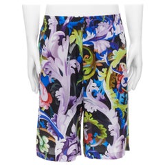 VERSACE 2021 Pasarela Baroccoflage floral barroco pantalones cortos anchos IT48 M