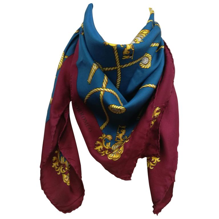 Manolo Borromeo Multicolour Scarf For Sale at 1stdibs