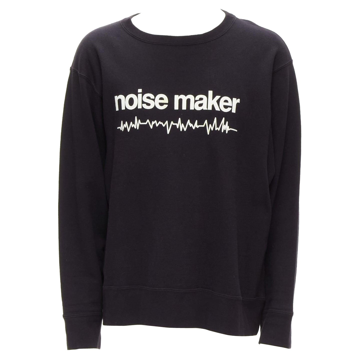UNDERCOVER 2023 black cotton noise maker graphic crew neck sweatshirt JP3 L For Sale