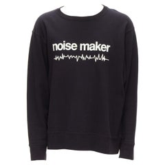 UNDERCOVER 2023 Schwarzes Baumwollpullover mit Rundhalsausschnitt aus Noisemaker-grafik JP3 L