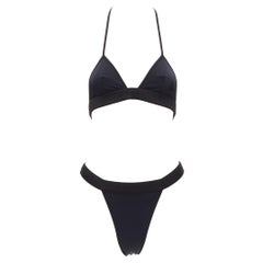 GUCCI Tom Ford Vintage braguita de bikini de 2 piezas con logo GG negro S