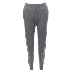 STELLA MCCARTNEY 2016 Graue lässige Strickhose aus Wollmischung mit mittlerer Taille IT36 XXS
