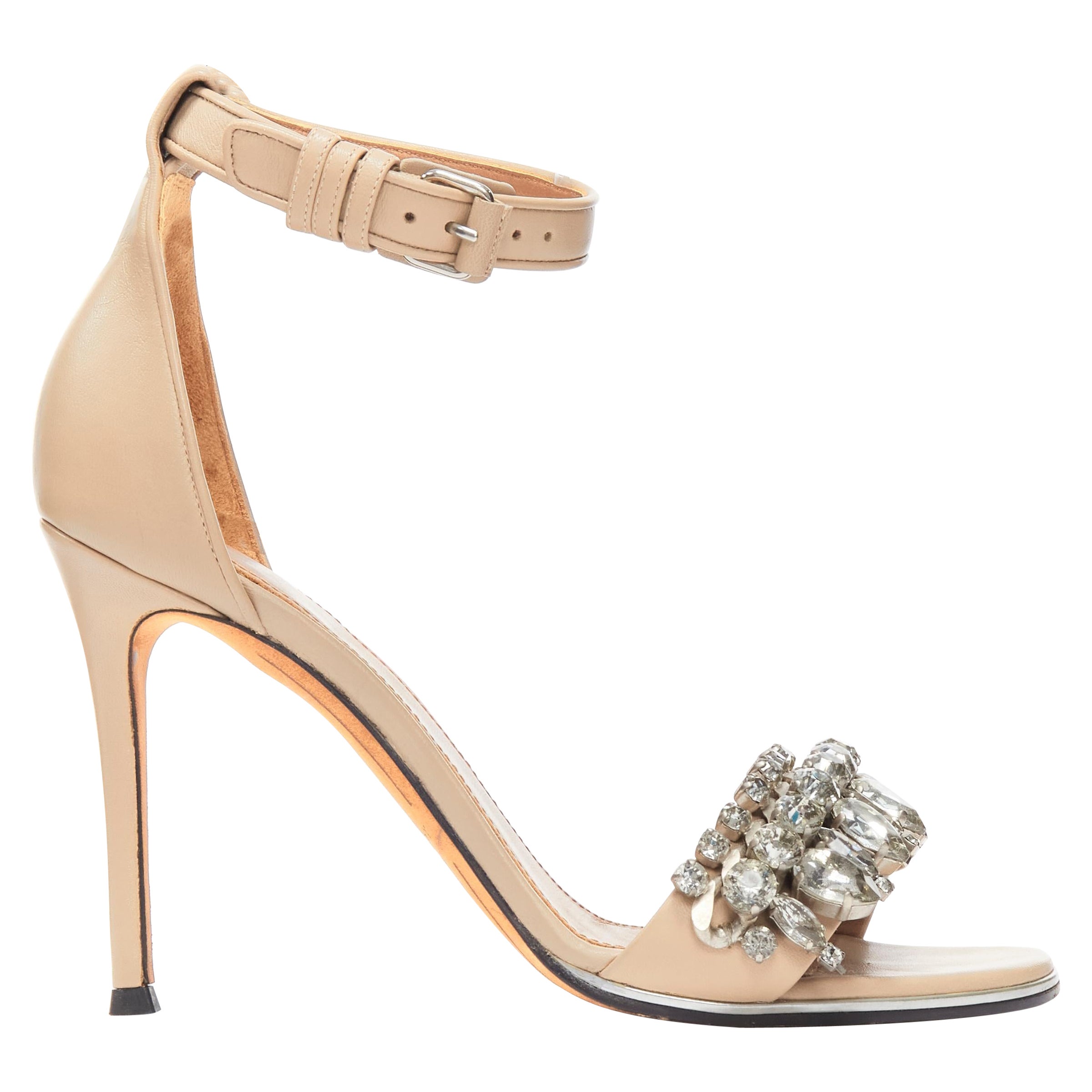 GIVENCHY Riccardo Tisci crystal embellished ankle strap high heel sandals EU37 For Sale